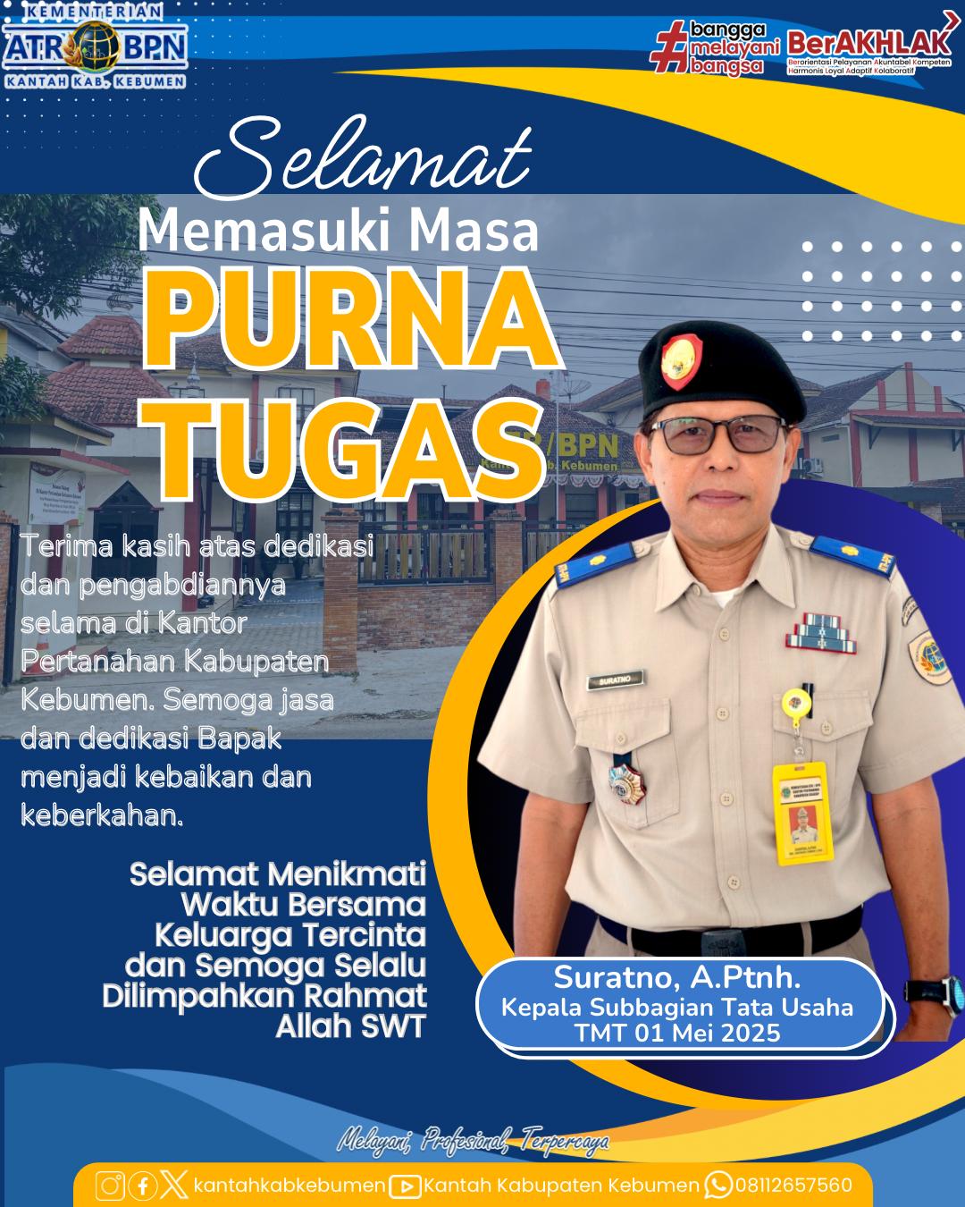 Purna Tugas Kepala Subbagian Tata Usaha