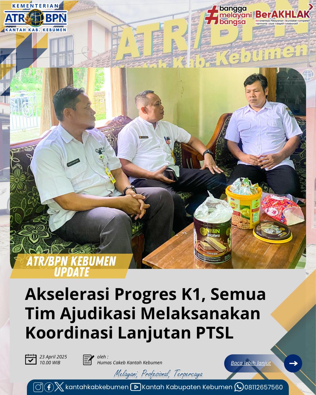 Koordinasi melalui Visitasi dengan Desa Penlok PTSL 2025
