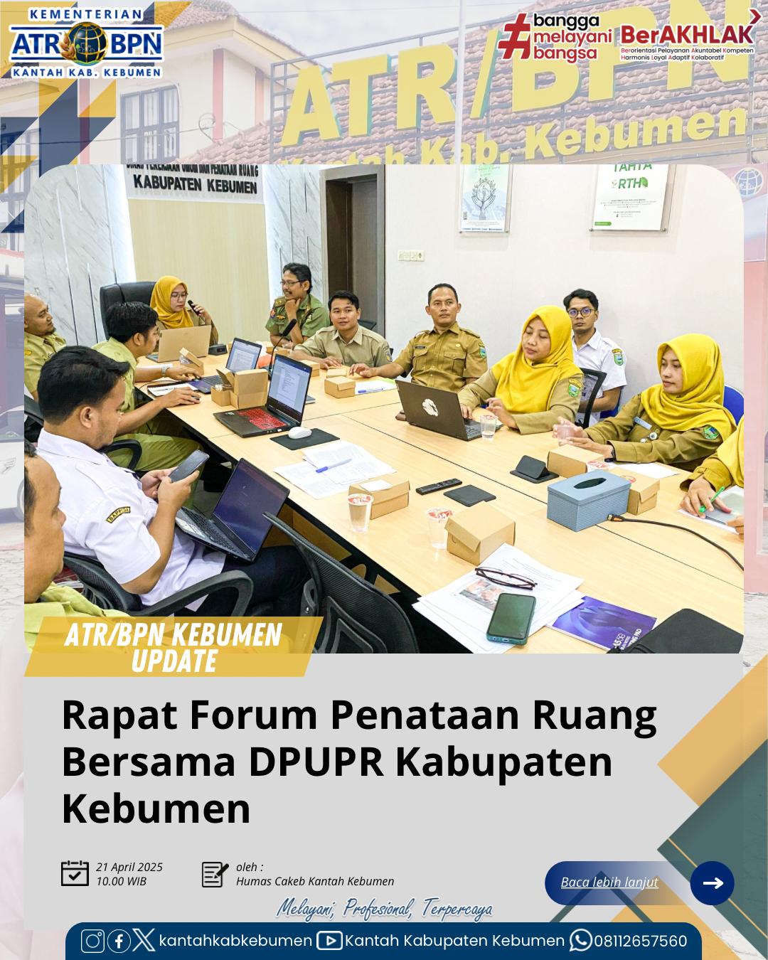 Rapat Forum Penataan Ruang bersama DPUPR Kebumen