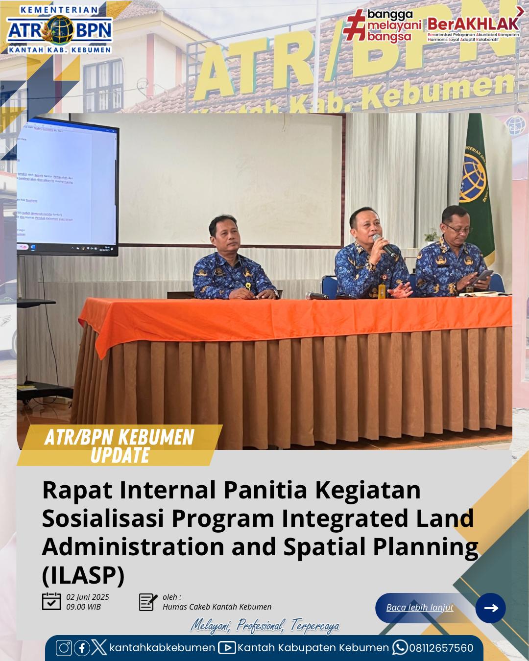 Rapat Internal Panitia Kegiatan Sosialisasi Program ILASP