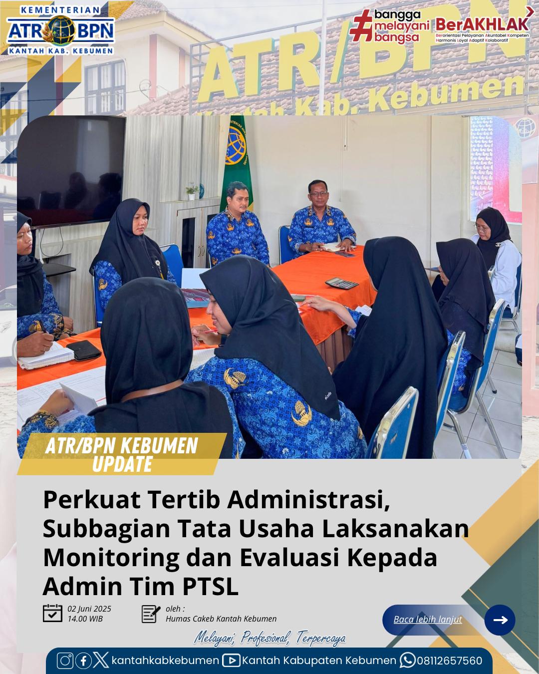 Perkuat Tertib Administrasi, Subbagian TU Laksanakan Rapat Monitoring dan Evaluasi