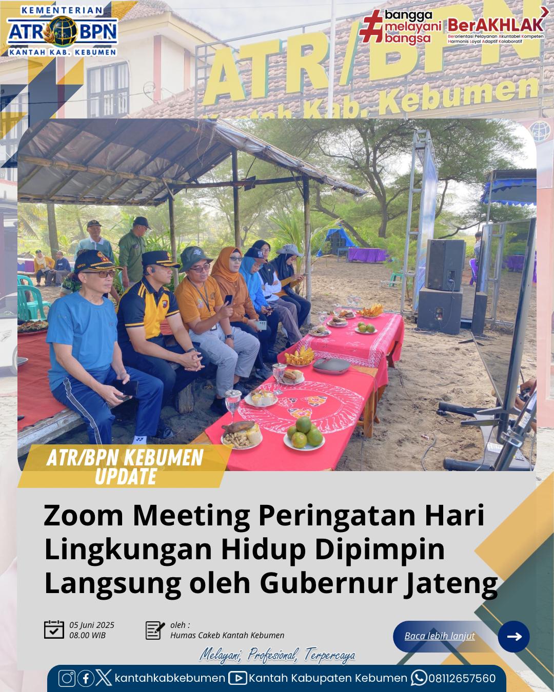 Zoom Meeting Peringatan Hari Lingkungan Hidup Dipimpin Langsung oleh Gubernur Jawa Tengah