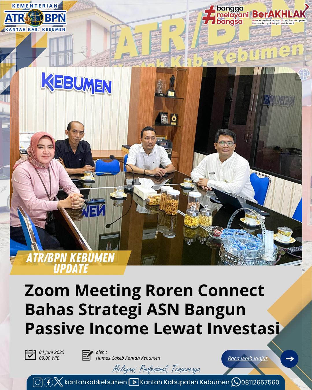 Zoom Meeting Roren Connect Bahas Strategi ASN Bangun Passive Income Lewat Investasi
