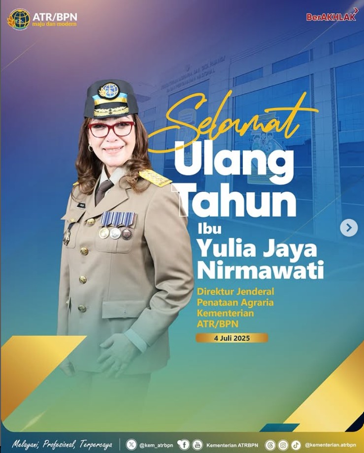 Selamat Ulang Tahun Ibu Direktur Jenderal Penataan Agraria Kementerian ATR/BPN