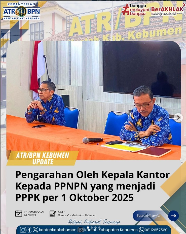 Pengarahan kKepada PPNPN yang menjadi PPPK per 1 Oktober 2025