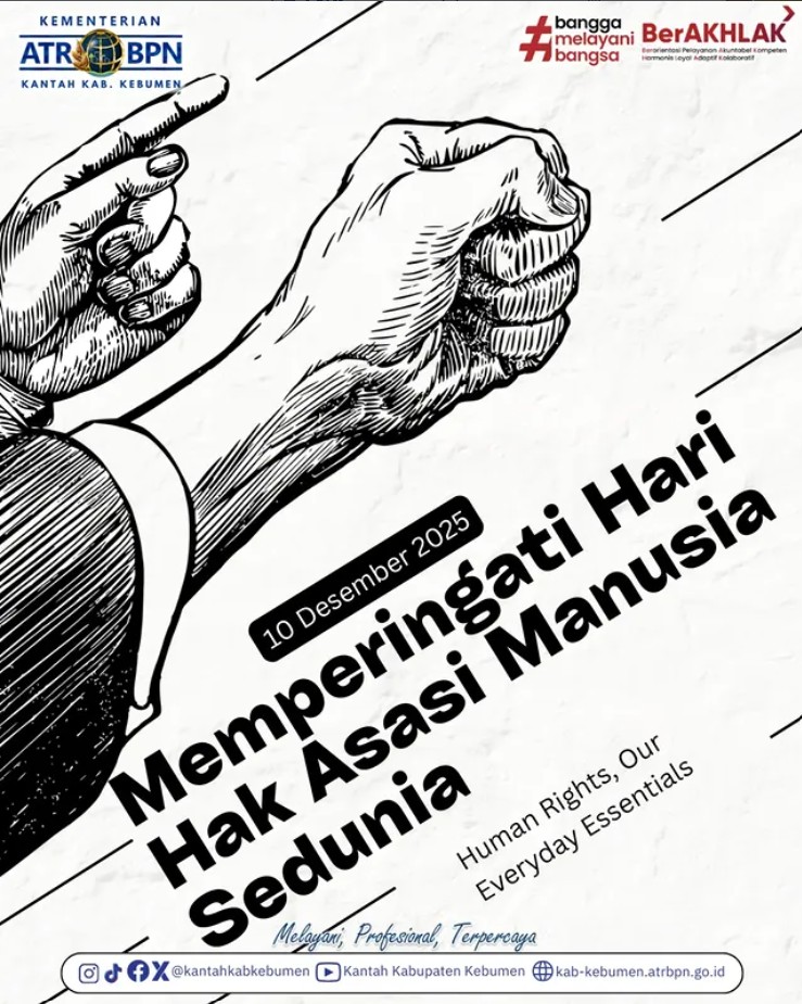 Selamat Memperingati Hari Hak Asasi Manusia Sedunia (10/12/2025) dengan Tema “Human Rights, Our Everyday Essentials”