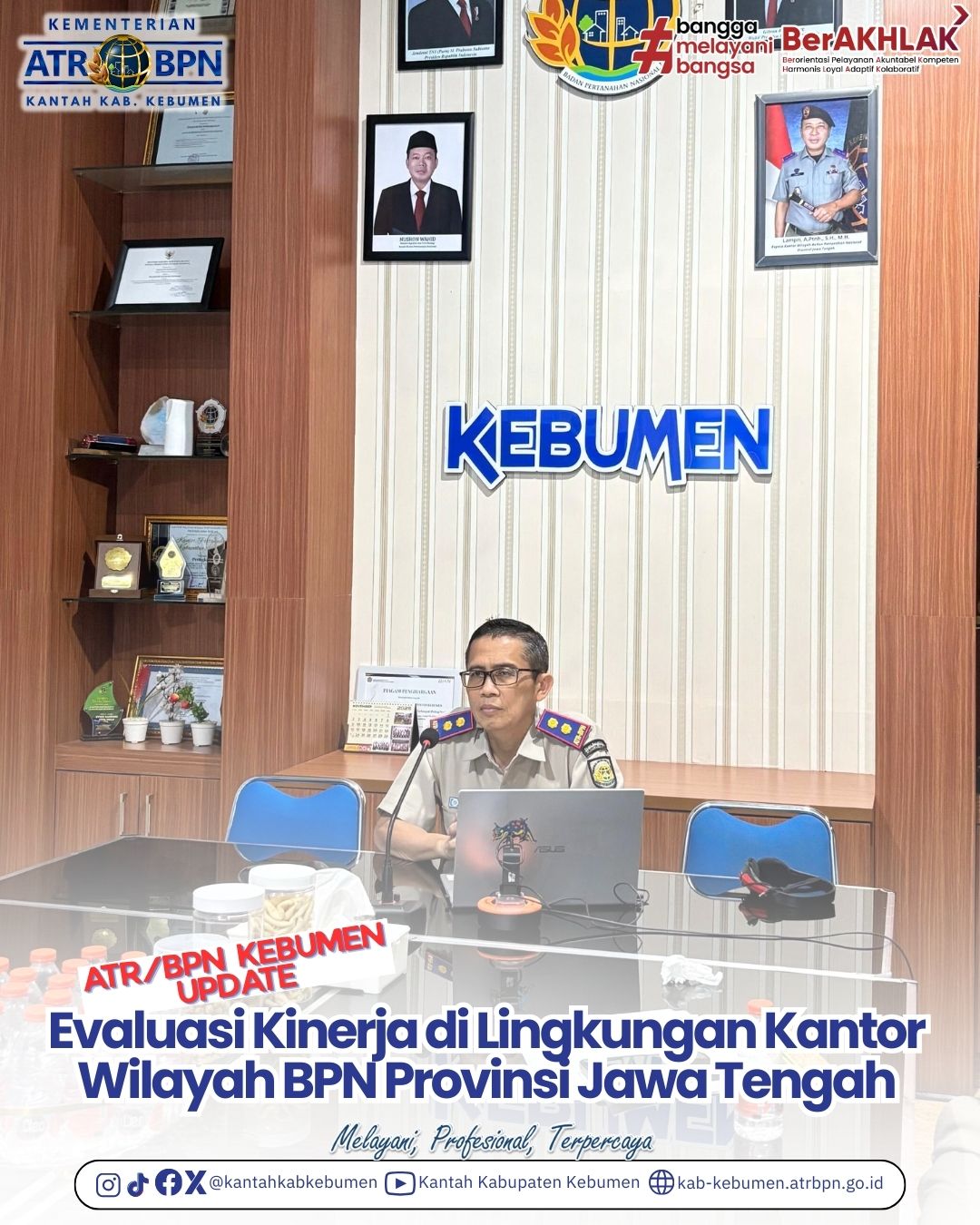 Evaluasi Kinerja di Lingkungan Kantor Wilayah BPN Provinsi Jawa Tengah (29/12/2025)